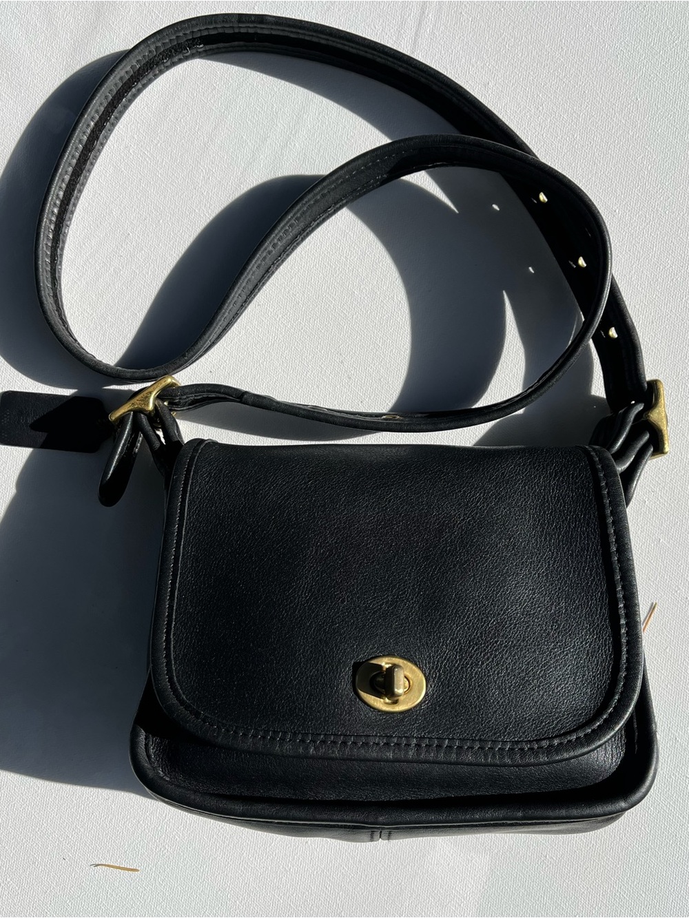 Vintage Coach Small Legacy Flap - Black - Made in United States - Style 9965
